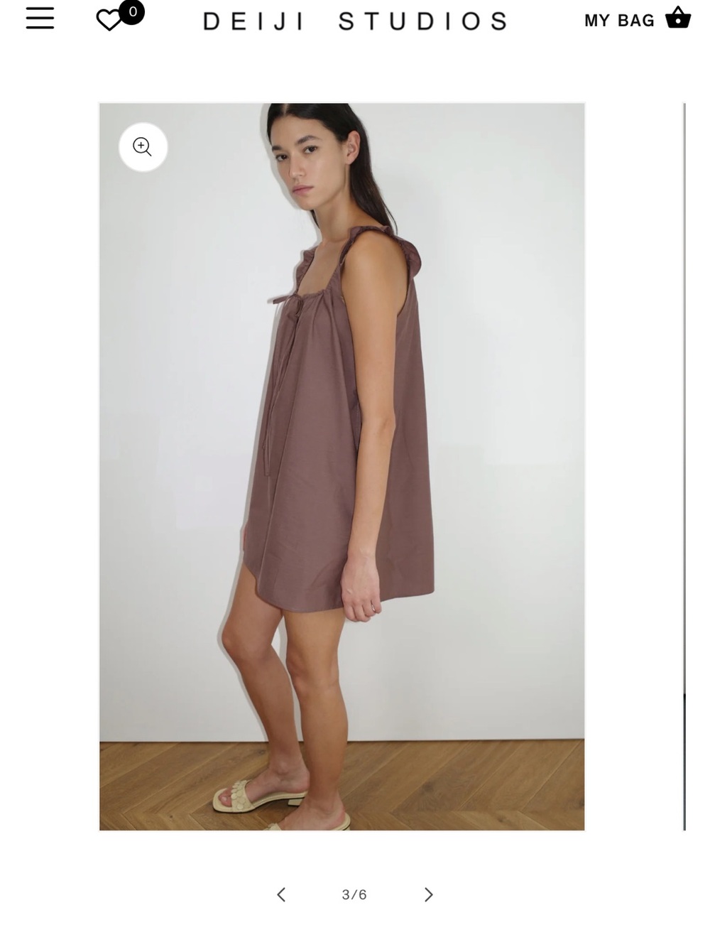 Deiji Studios Brown Mini Sundress - Picture 3 of 4